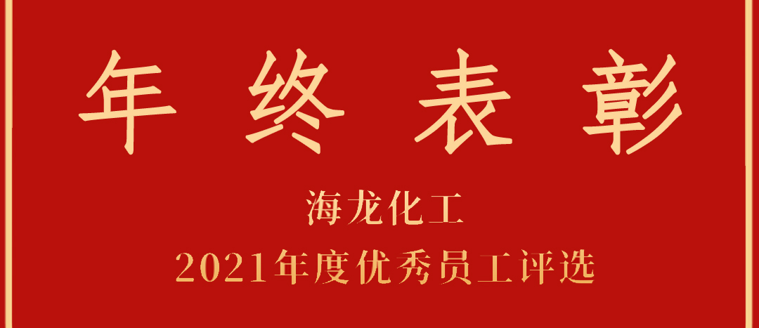 <strong>表彰！海龍化工2021年度優(yōu)秀員工優(yōu)秀部門評(píng)選</strong>